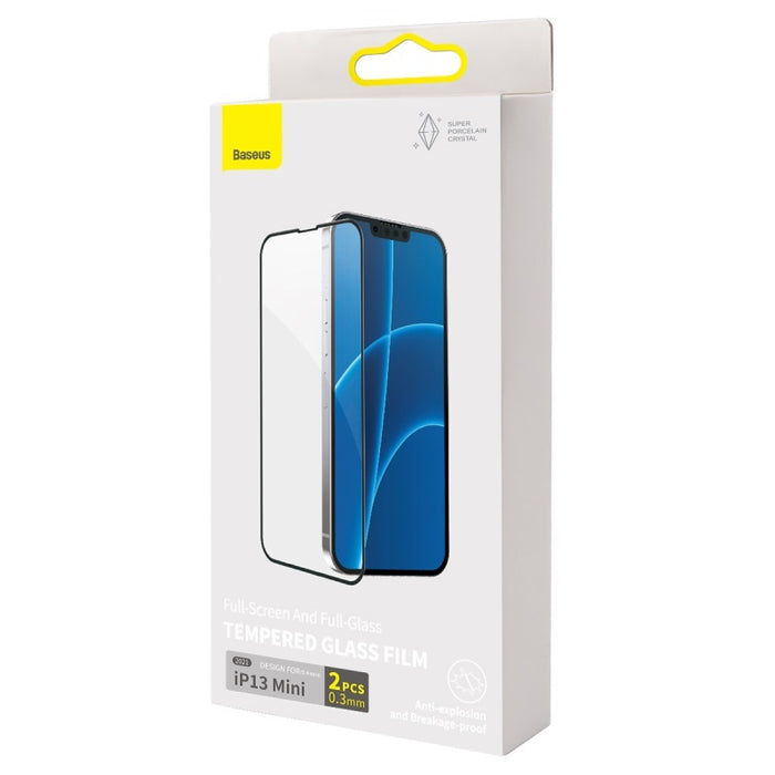 0.3mm Full Screen Full Glass Super Porcelain Crystal Tempered Film For IP 5.4 Inch Model